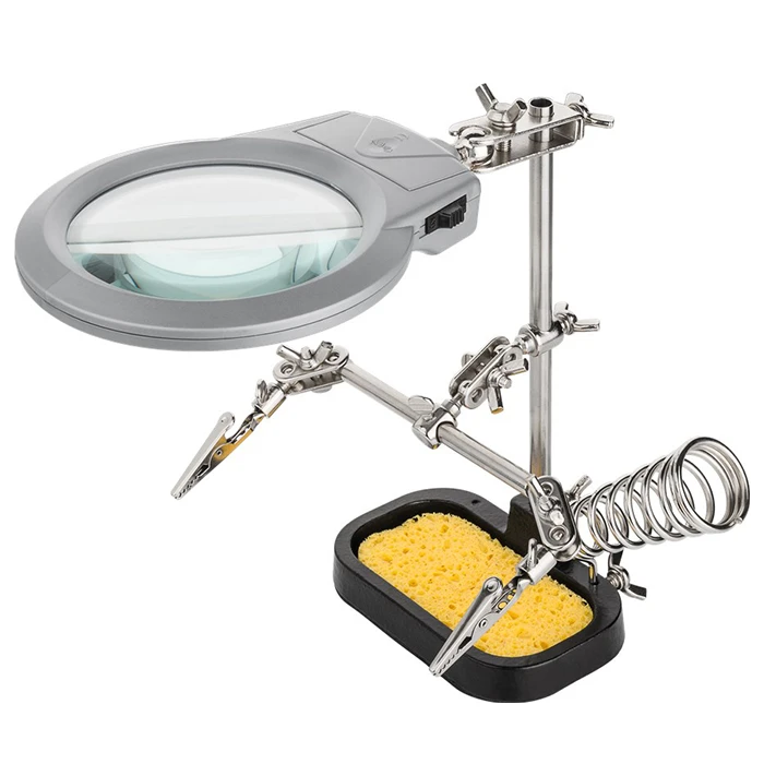 Goobay Μεγεθυντικός Φακός 51226 Με Clips Συγκράτησης, 2x, Led Φωτισμός