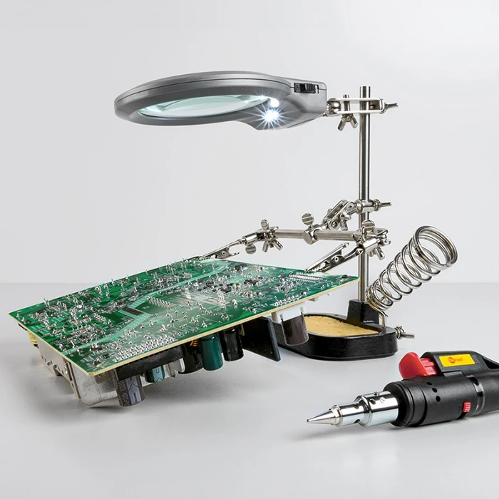 Goobay Μεγεθυντικός Φακός 51226 Με Clips Συγκράτησης, 2x, Led Φωτισμός