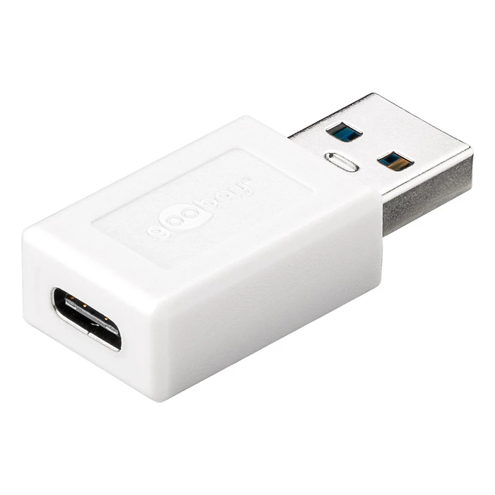Αντάπτορας USB Goobay 3.2 Gen 1x1 A αρσ. - USB-C θηλ., σε λευκό χρώμα.