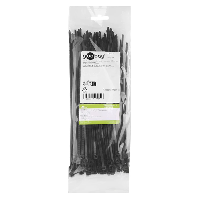 Δεματικά (Tie Wrap) Goobay 17071 200 X 3.5mm Μαύρο