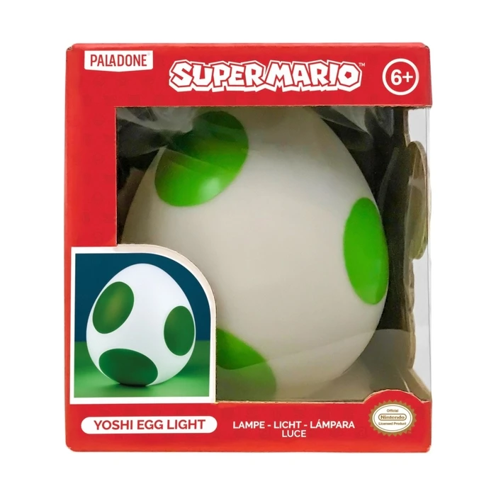 Paladone Super Mario Bros Yoshi Egg Icon Light - Kids Decorative USB LED Light (PP6046NN)
