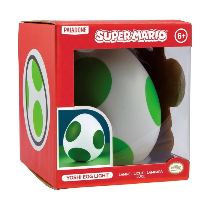 Paladone Super Mario Bros Yoshi Egg Icon Light - Kids Decorative USB LED Light (PP6046NN)
