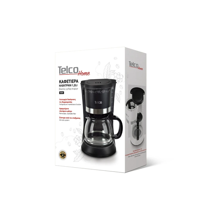 Ηλεκτρική καφετιέρα CM07 900W 1.2Lt μαύρη