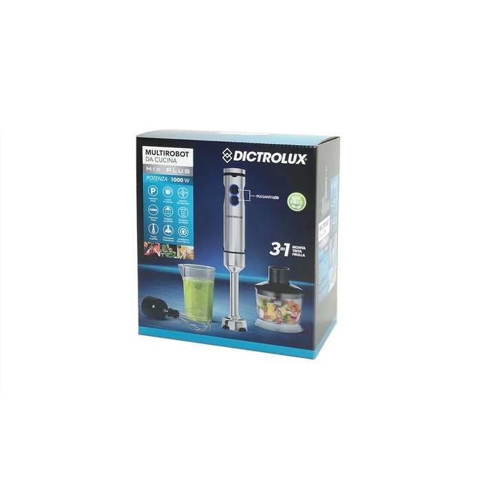 Ραβδομπλέντερ 3 σε 1 DC 1000W Ανοξείδωτο με πολυκόπτη και αυγοδάρτη 875810 DICTRO LUX