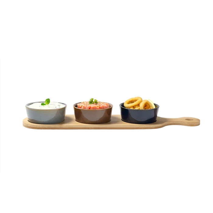 Ορντεβιέρα 3 Θέσεων με βάση μπαμπού 43x11cm REACTIVE 635868 GUSTO CASA