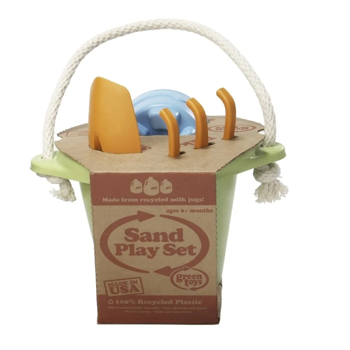 Green Toys: Sand Play Set - Green (SND01R) EN,ES,FR,DE Pack / Carton Window Box without Plastic Film