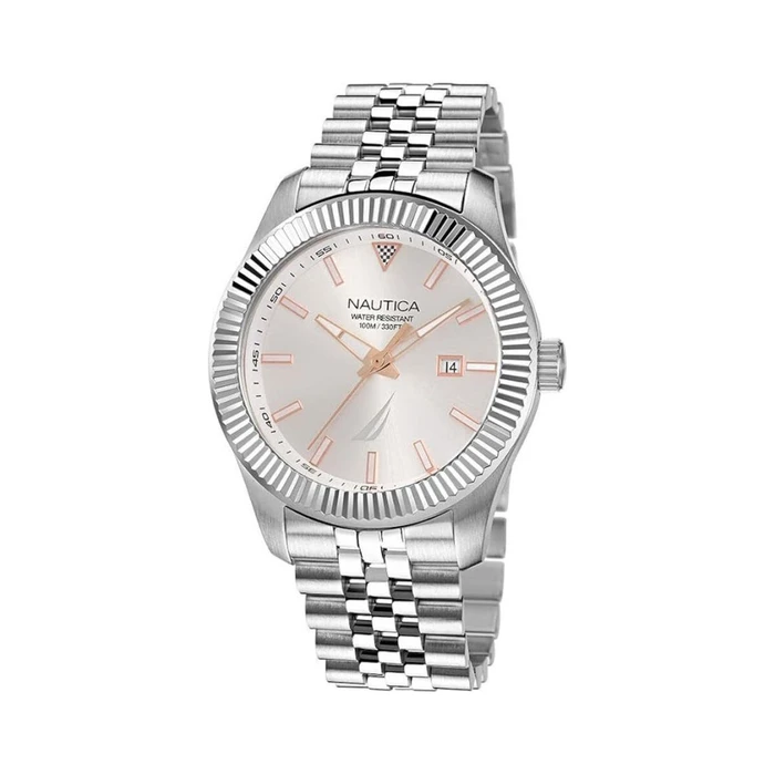 Nautica Men's Watch Silver 43 mm