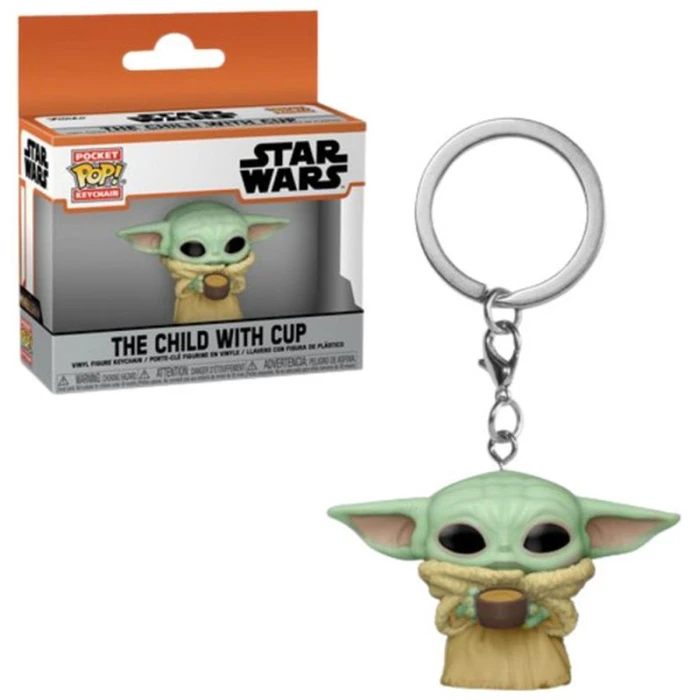 Funko Φιγούρα Keychain The Mandalorian The Child with Cup Βινυλίου
