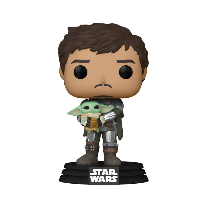 Funko Pop Disney Star Wars The Mandalorian The Mandalorian With Grogu 461 Bobble Head Vinyl Figure