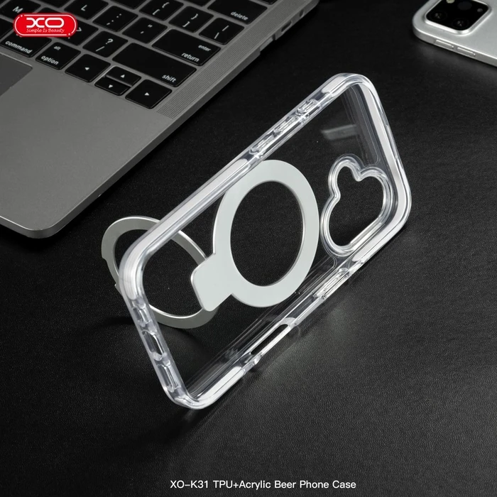 Θήκη Τηλεφώνου XO K31 iP16 6.1" TPU+Ακρυλική Μαγνητική Λευκό