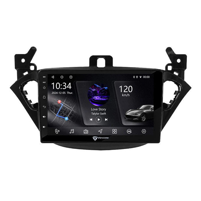 VenCore 3236-10005-0425B1 - Οθόνη Multimedia Android 15 9" PX5S Octa‑Core 2GB/32GB IPS με Πρόσοψη, CarPlay, Android Auto & Υποστήριξη Κάμερας 360° για Opel Adam 2013-2019 – Μαύρη