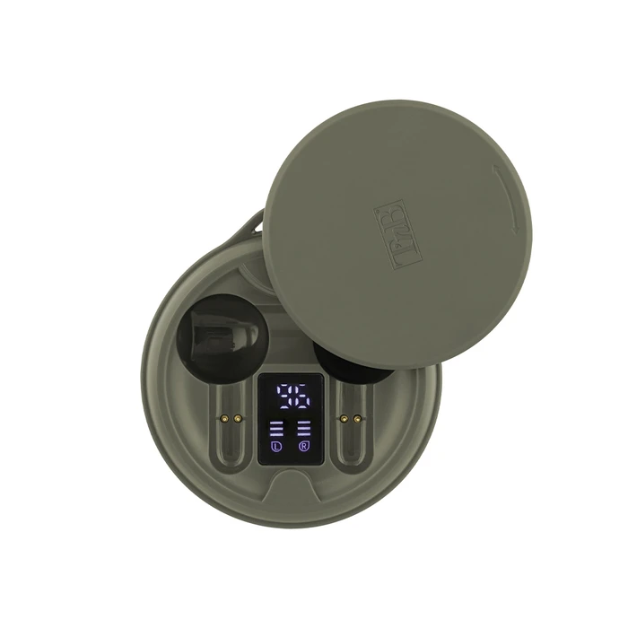 Ακουστικά Bluetooth με θήκη και ένδειξη φόρτισης EBSHINYGN2 TNB πράσινα