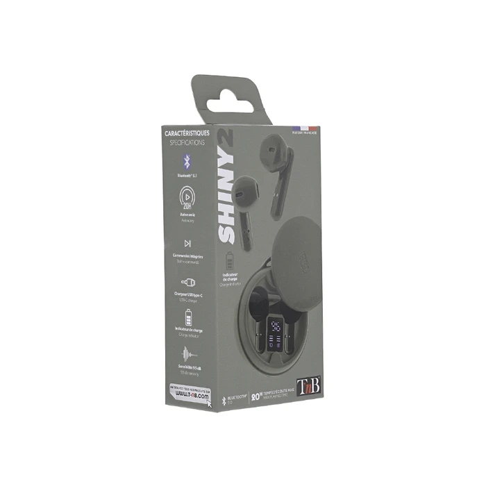 Ακουστικά Bluetooth με θήκη και ένδειξη φόρτισης EBSHINYGN2 TNB πράσινα