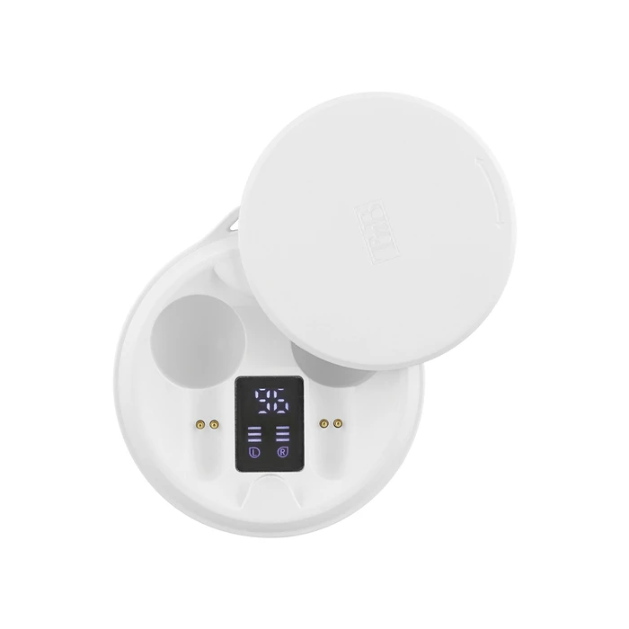 Ακουστικά Bluetooth με θήκη και ένδειξη φόρτισης EBSHINYWH2 TNB Λευκά