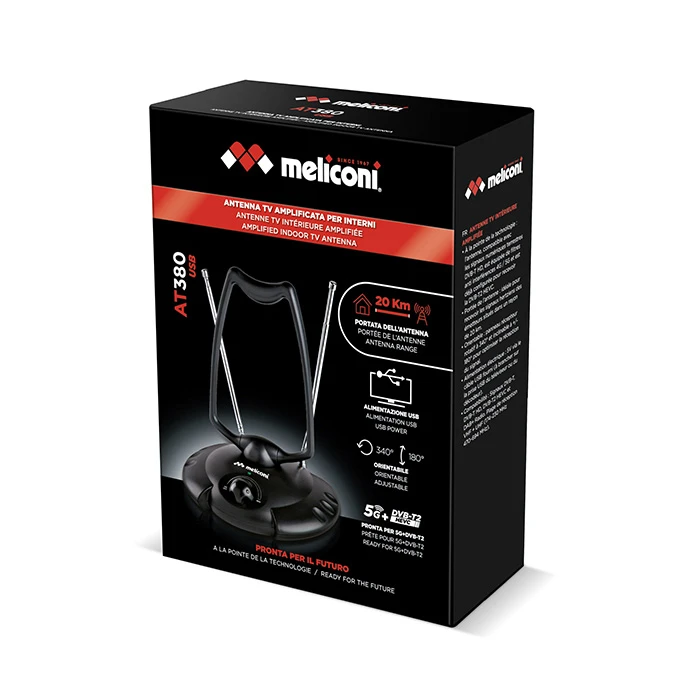 Εσωτερική Κεραία Τηλεόρασης Meliconi AT 380 USB TV AMPLIFICATA