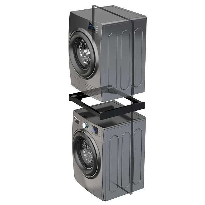 Βάση Στήριξης Meliconi για τοποθέτηση του στεγνωτηρίου επάνω στο πλυντήριο, Μαύρο.