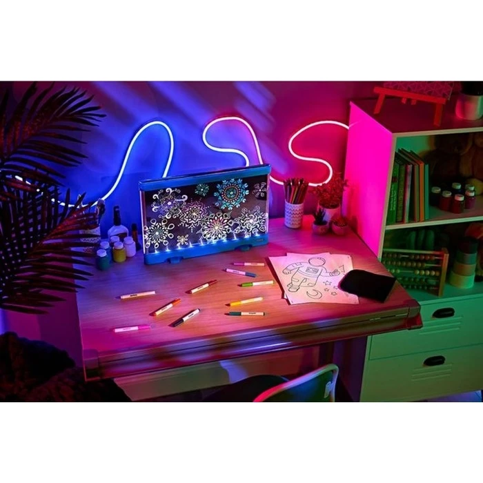 Crayola Φωτιζόμενος Πίνακας Ζωγραφικής ColorVibe - Μπλε με 10 Gel FX μαρκαδόρους (C74-7863)