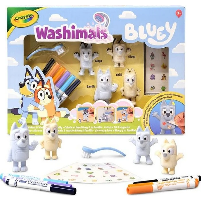 Crayola Washimals Bluey Σετ φιγούρες για βάψιμο & πλύσιμο (MPN C74-0253)