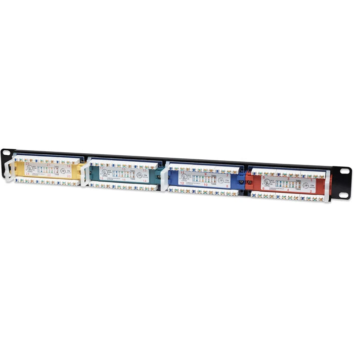 Patch Panel Intellinet 513678 19" 1U CAT5e Color-Coded 24Port UTP Black