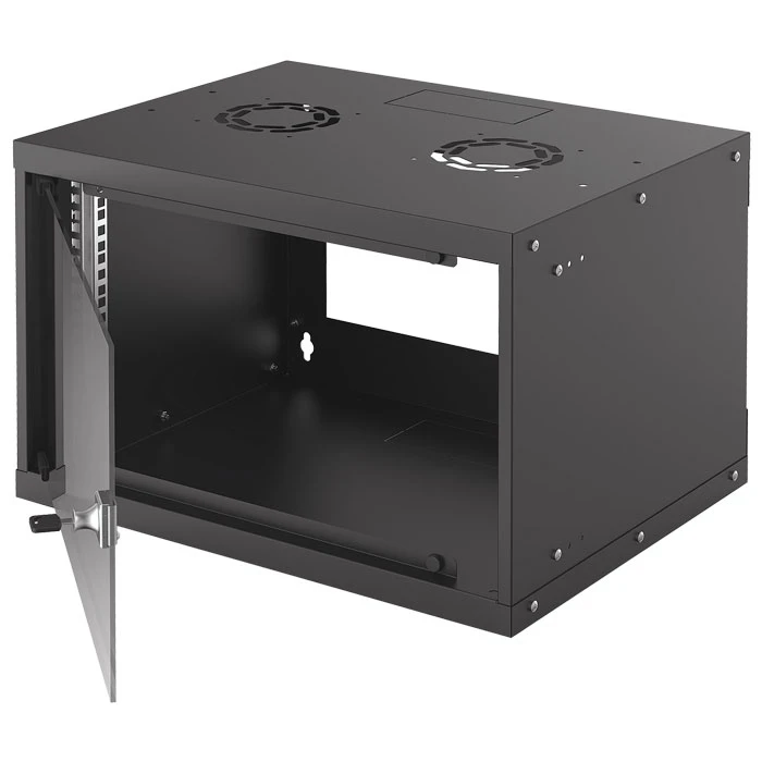 Καμπίνα Δικτύου INT 714143 FLATPACK 19" 6U Επιτοίχια Black