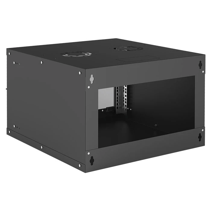 Καμπίνα Δικτύου INT 714785 FLATPACK 19" 6U Επιτοίχια Black