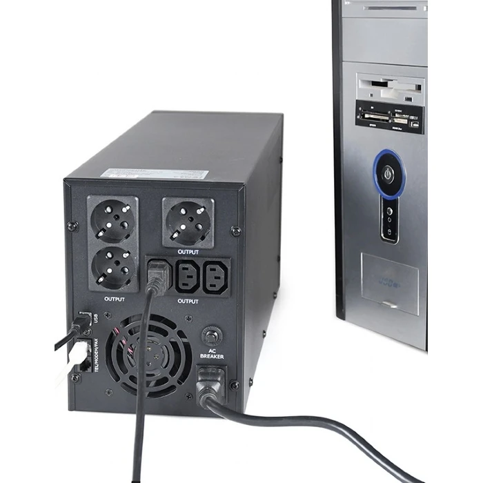 UPS Energenie With USB and Lcd Display 3000 Va Black