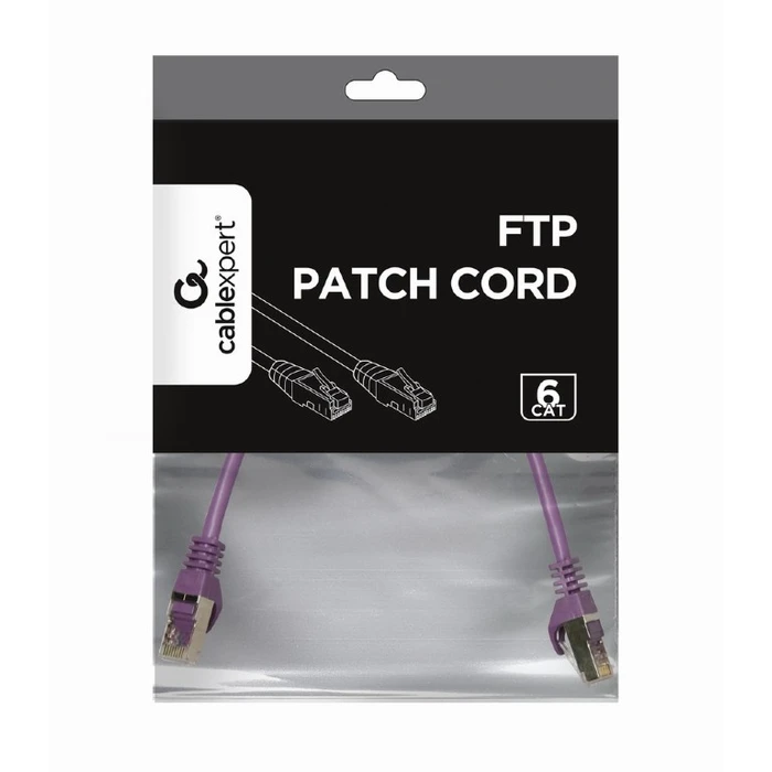 Καλώδιο Δικτύου UTP Cablexpert Ftp Cat6 Purple Shielded 0.5m
