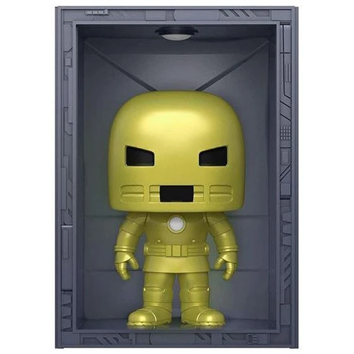 Funko Pop! Deluxe: Marvel Hall of Armor: Iron Man Model 1 Golden Armor (Mettalic) (PX Previews Exclusive) #1035 Bobble-Head Vinyl Figure