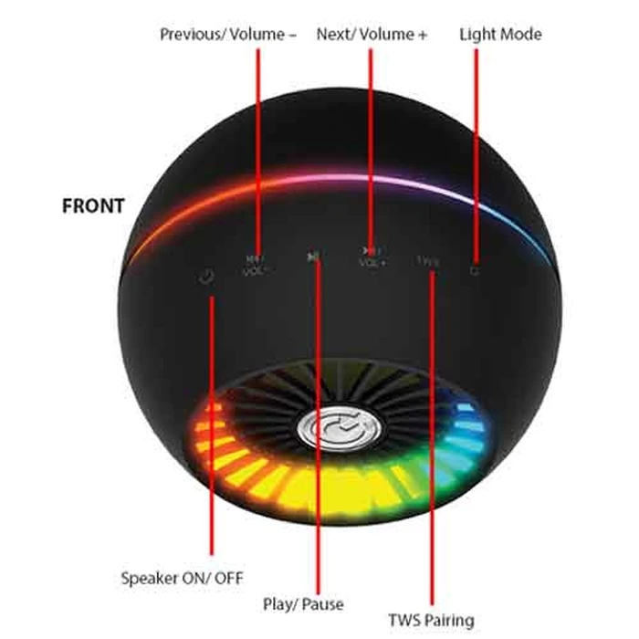 Φορητό Ηχείο Bluetooth Sonic Gear Bt5.0 Tws Sonicpods Black