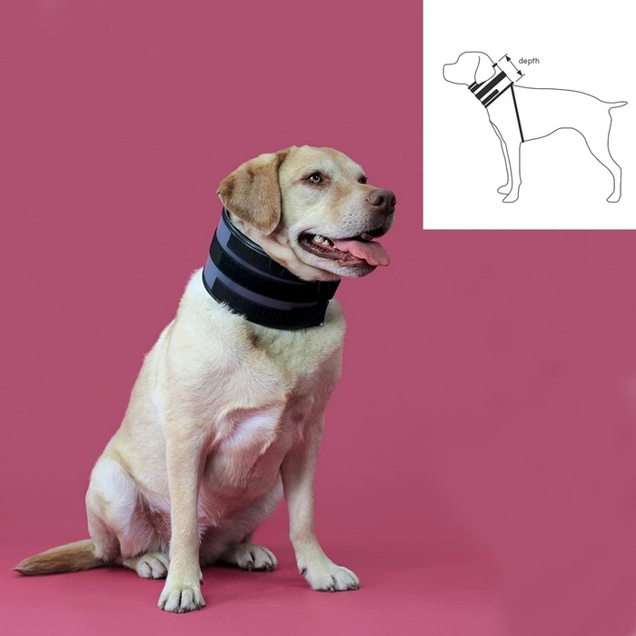 Κολάρο Cervical Collar for Dogs KVP Μαύρο (6-28 cm)