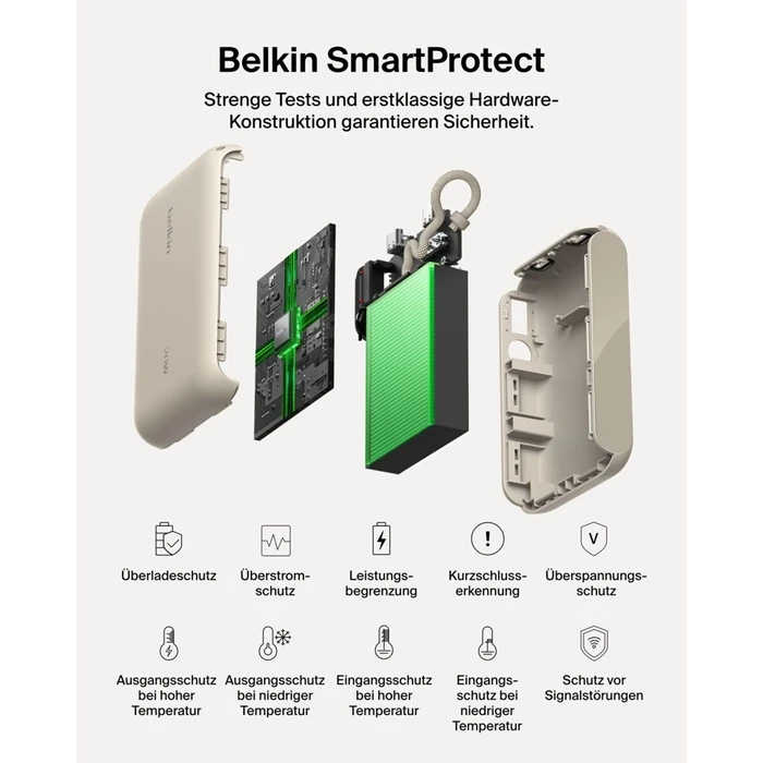 Belkin Powerbank με Οθόνη 20W 10000mAh USB-C sand BPB027hqSD