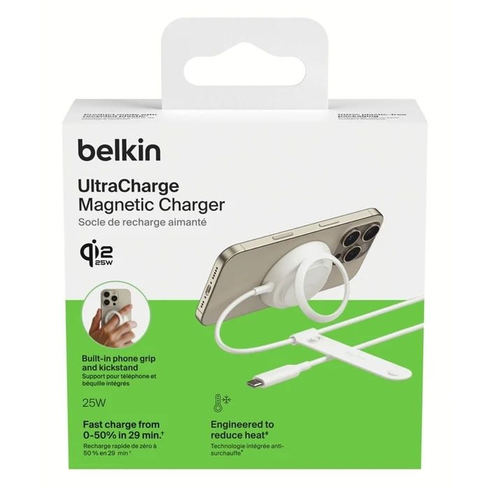 Belkin UltraCharge Ladepad Qi2 25W με Netzteil λευκό