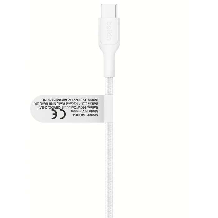 Καλώδιο USB-C Belkin BOOSTCHARGE Pro 140W 1,5m λευκό