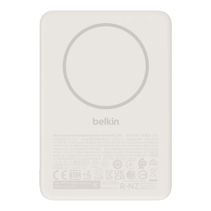 Belkin BoostCharge Slim 7.5W Qi2 μαγνητικό powerbank 10000mAh - Sand