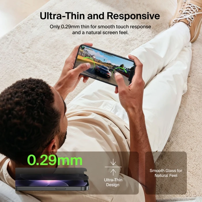 Belkin Titan SmartShield Privacy Tempered Glass Προστατευτικό Οθόνης (16e/17e)