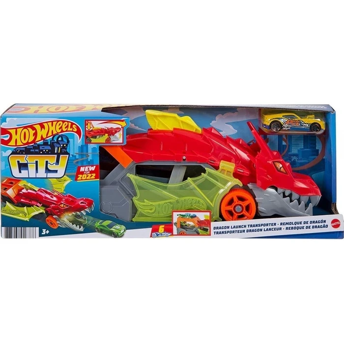 Πίστα Mattel Hot Wheels City - Dragon Launch Transporter (GTK42)