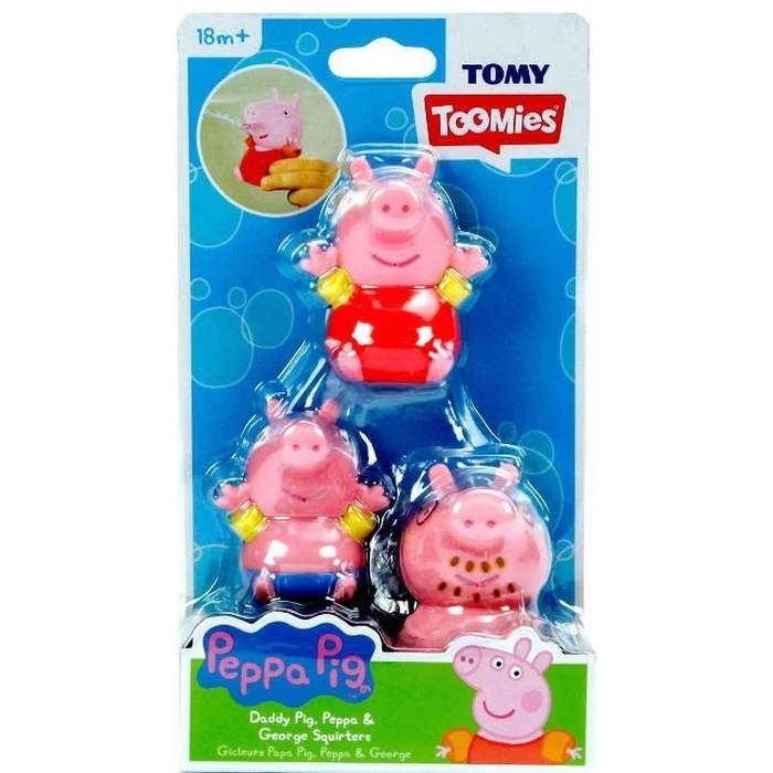 Μπουγελόφατσες Tomy Toomies Peppa Pig - Daddy Pig, Peppa George Squirters (Daddy)