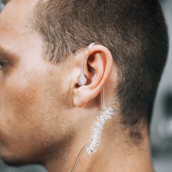 Ακουστικό Walkie Talkie Osio NT-8990 Αδιάβροχο για Μotorola CLP-446e για σύνδεση με δεύτερο, PTT