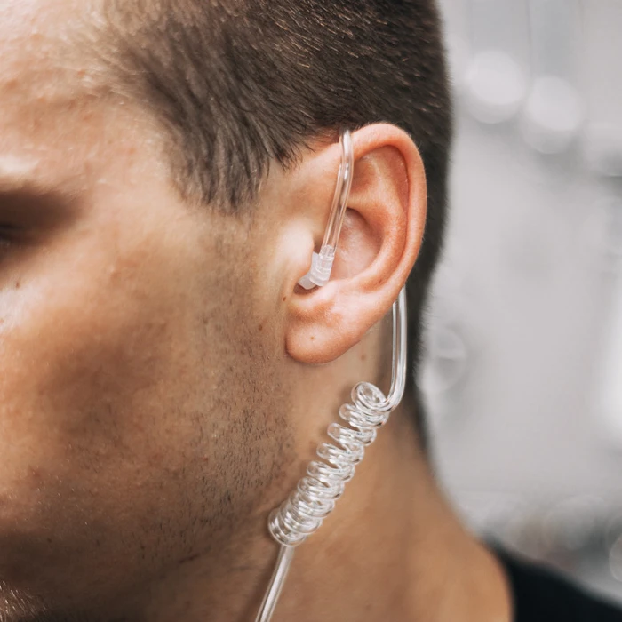 Ακουστικό Walkie Talkie Osio NT-8990 Αδιάβροχο για Μotorola CLP-446e για σύνδεση με δεύτερο, PTT