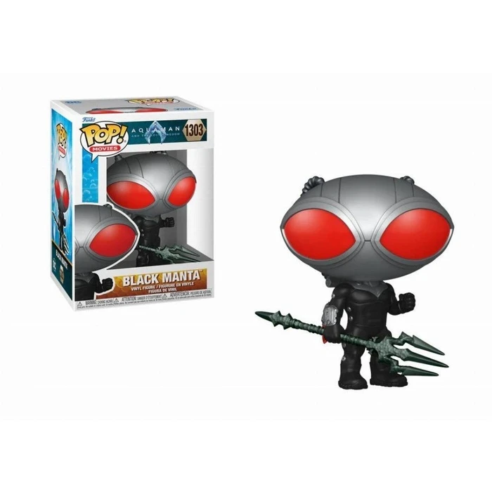 Funko Pop! Movies: Aquaman and the Lost Kingdom - Black Manta #1303 Vinyl Figure EN,FR,ES,DE,IT,PT,NL,DK,SE,RU Pack / Carton Window Box with Plastic Film