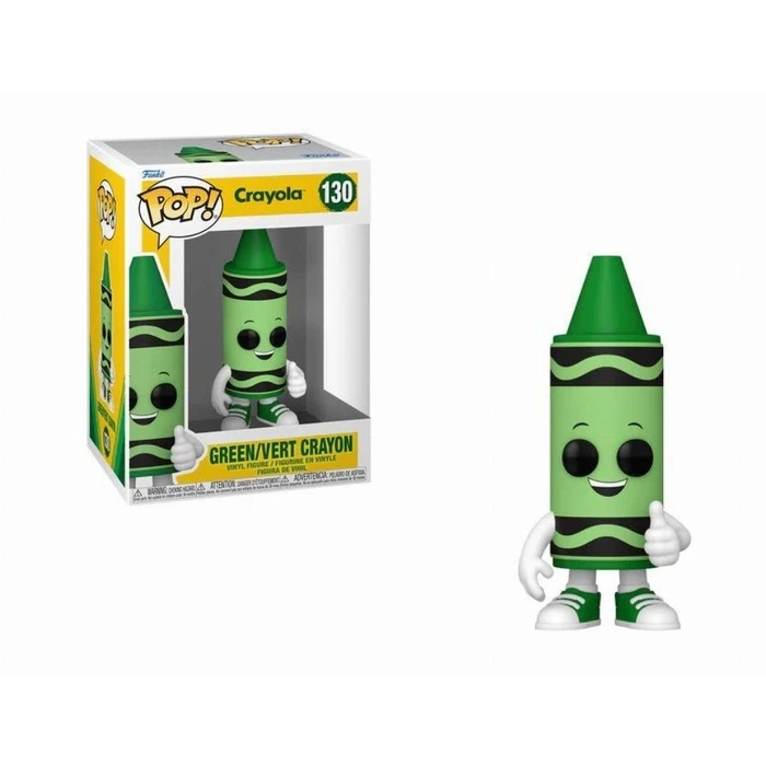 Funko Pop! Crayola - Green Crayon #130 Vinyl Figure EN,FR,ES,DE,IT,PT,NL,DK,SE,RU Pack / Carton Window Box with Plastic Film