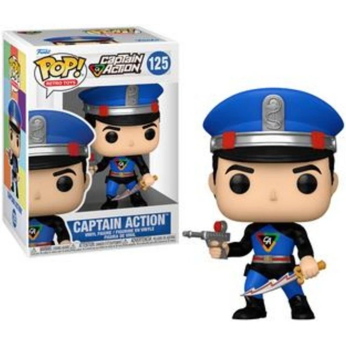 Funko Pop! Retro Toys: Captain Action - Captain Action #125 Vinyl Figure EN,FR,ES,DE,IT,PT,NL,DK,SE,RU Pack / Carton Window Box with Plastic Film