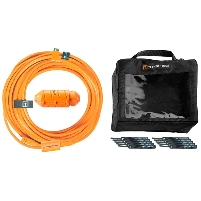 Studio Accessories Tether Tools USB-C to Micro-B Cable-System 9,40m right orange