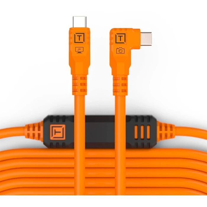 Tether Tools TetherPro USB-C σε USB-C γωνιακό δεξιά 9,4m πορτοκαλί