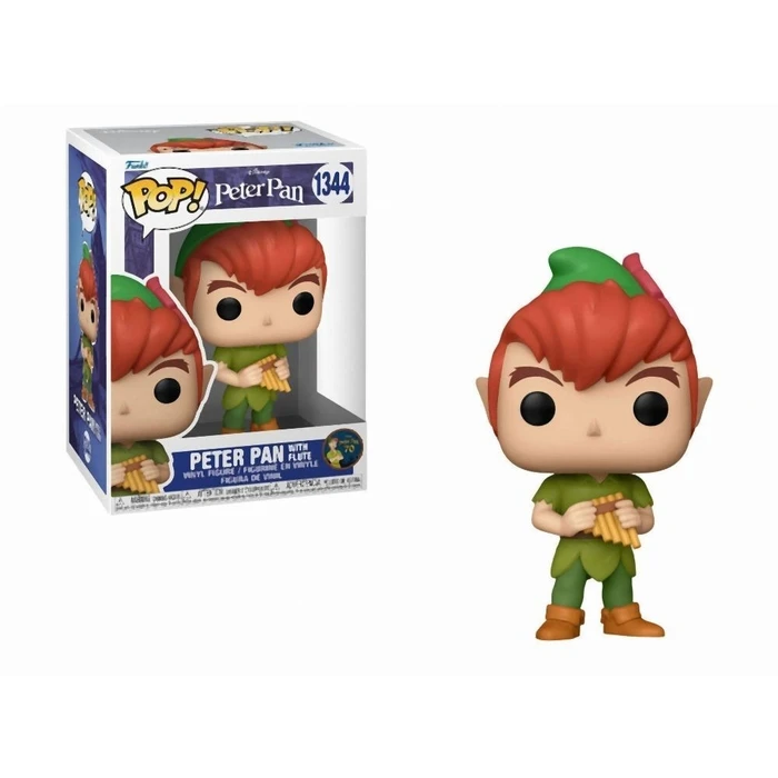 Funko Pop! Disney: Peter Pan 70th - Peter Pan with Flute #1344 Vinyl Figure EN,FR,DE,IT,ES,PT,NL,DK,SE,RU Pack / Carton Window Box with Plastic Film