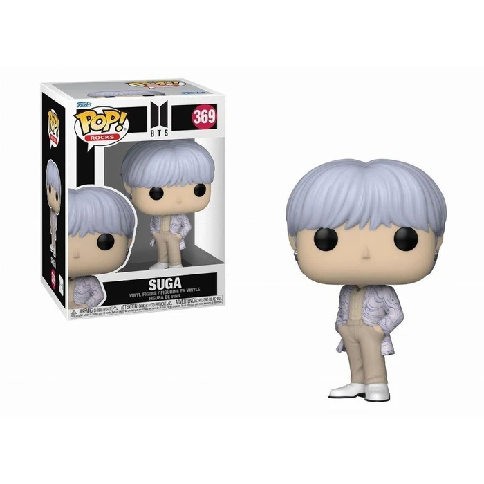Funko Pop! Rocks: BTS - Suga #369 Vinyl Figure EN,FR,ES,DE,IT,PT,NL,DK,SE,RU Pack / Carton Window Box with Plastic Film