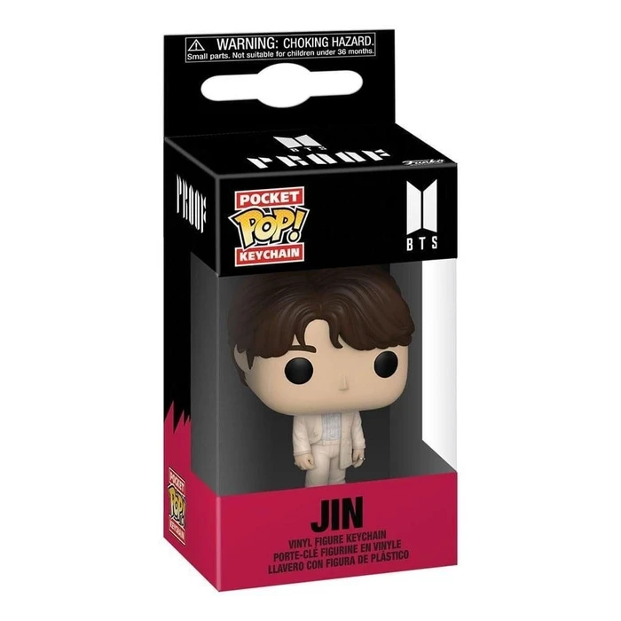 Funko Pocket Pop! BTS - Jin Vinyl Figure Keychain EN,FR,ES,DE,IT,PT,NL,DK,SE,RU Pack / Carton Window Box with Plastic Film
