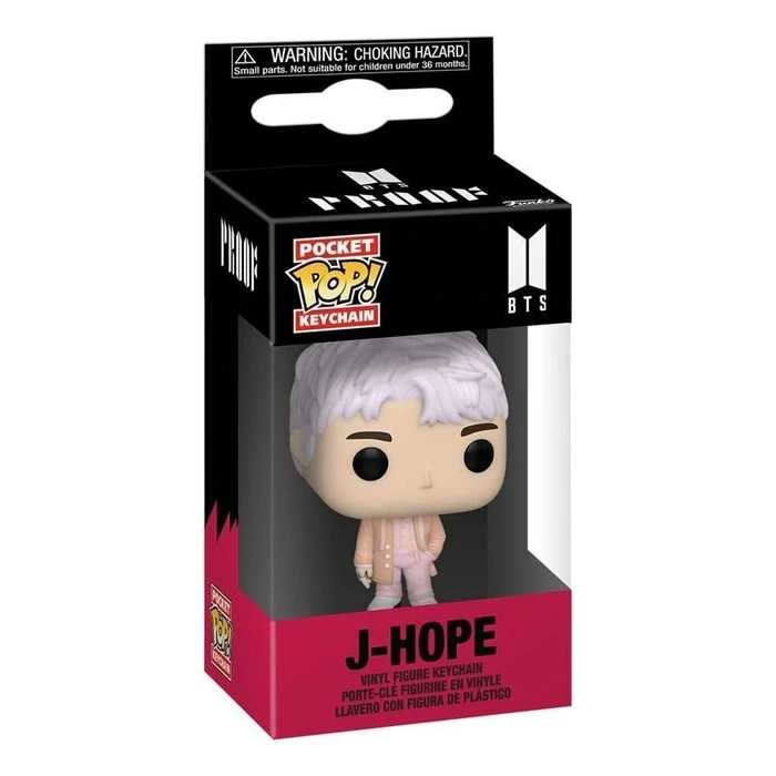Funko Pocket Pop! BTS - J Hope Vinyl Figure Keychain EN,FR,ES,DE,IT,PT,NL,DK,SE,RU Pack / Carton Window Box with Plastic Film