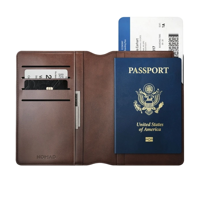 Nomad Δερμάτινο Πορτοφόλι Διαβατηρίου Horween - Rustic Brown