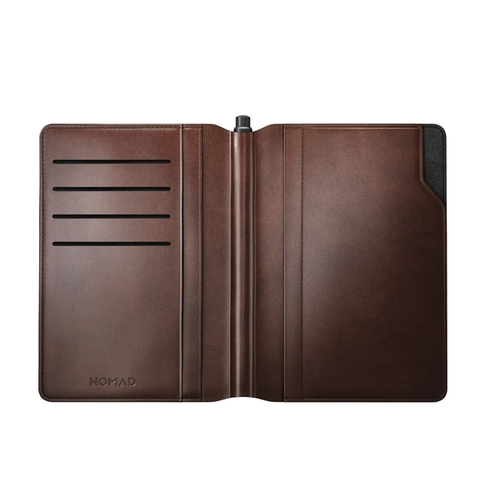 Nomad Leather Passport Wallet Pen Edition - Rustic Brown